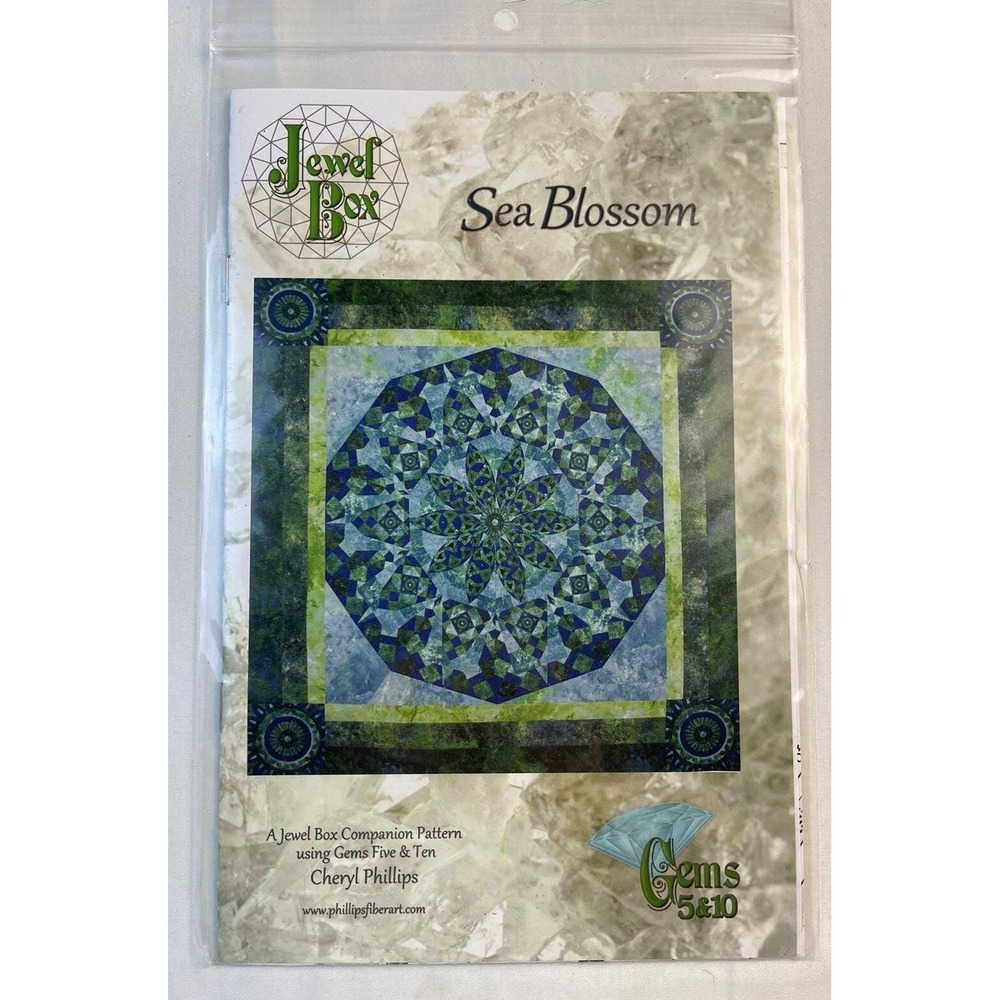 Jewel Box Sea Blossom Quilting Pattern Finished Size 58"x60" Cheryl Phillips